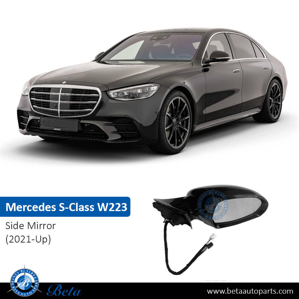 Mercedes S-Class W223 (2021-Up), Side Mirror with GPS with Blind Spot (Right), China, 2238103803 Mercedes S-Class W223 (2021-Up), Side Mirror with GPS with Blind Spot (Right), China, 2238103803